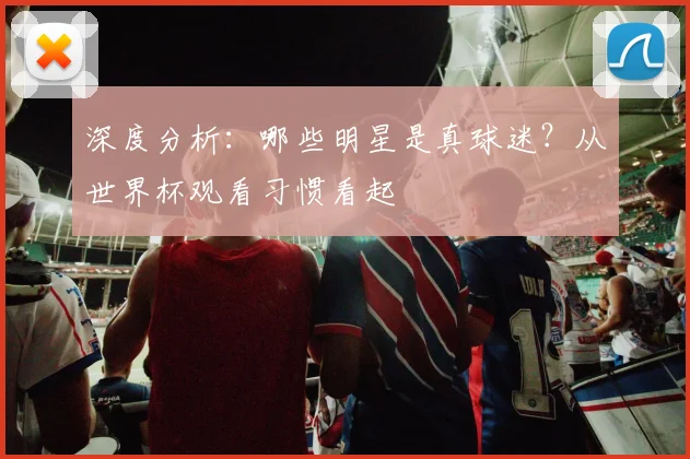 深度分析：哪些明星是真球迷？从世界杯观看习惯看起